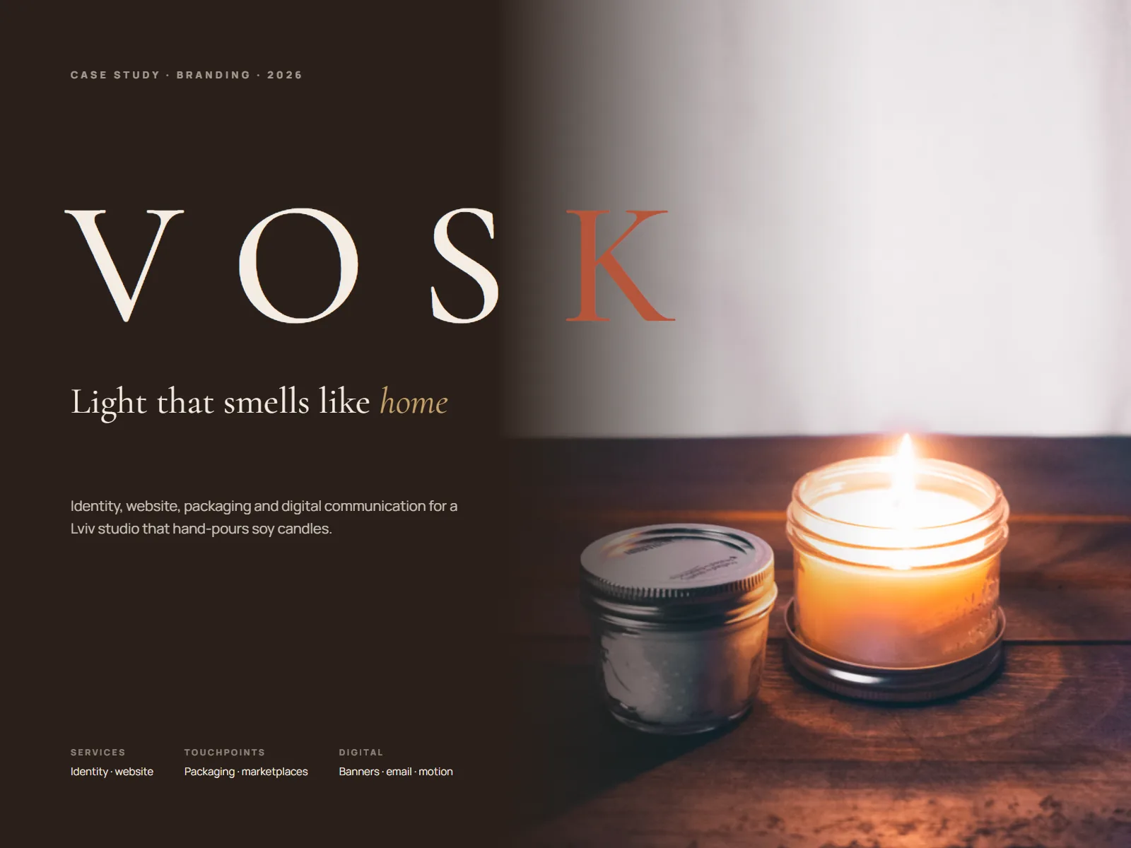 VOSK — Brand, website and packaging