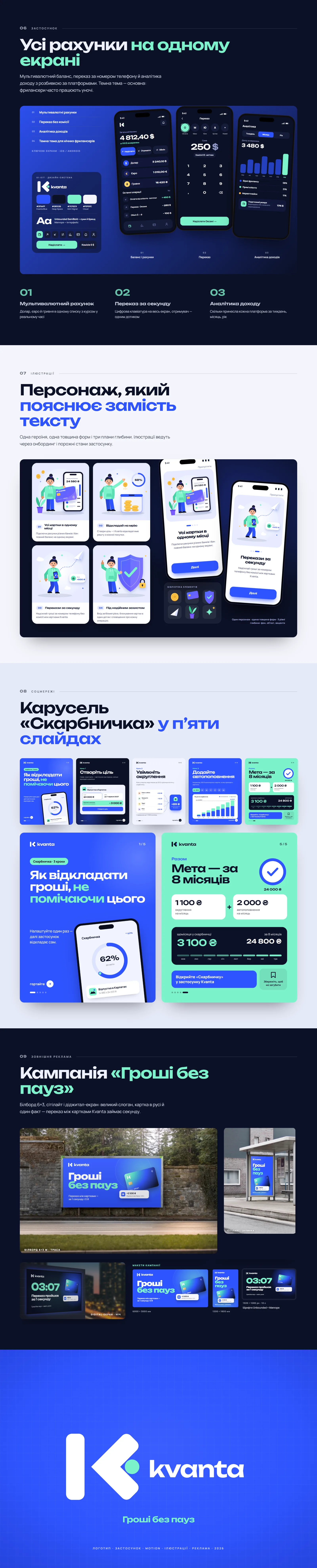 Kvanta — Бренд, інтерфейс застосунку й кампанія