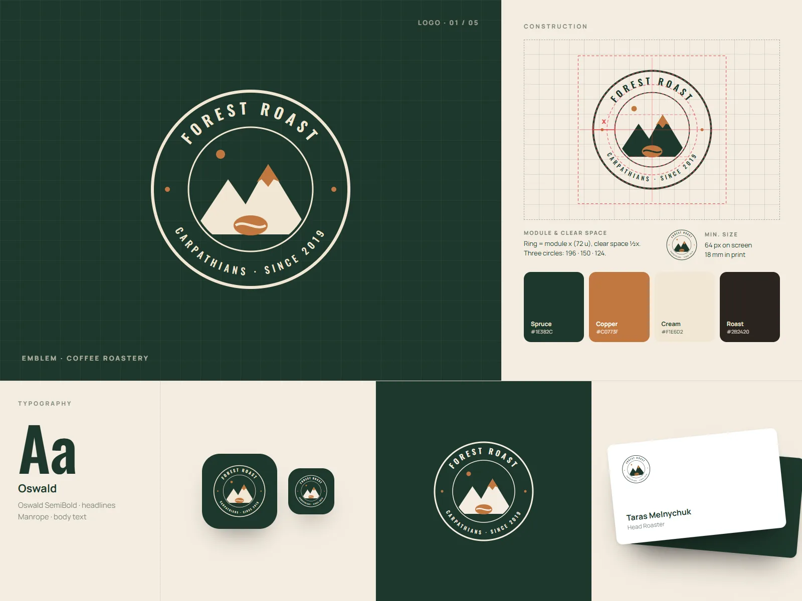 Forest Roast — Coffee roaster logo and brand kit