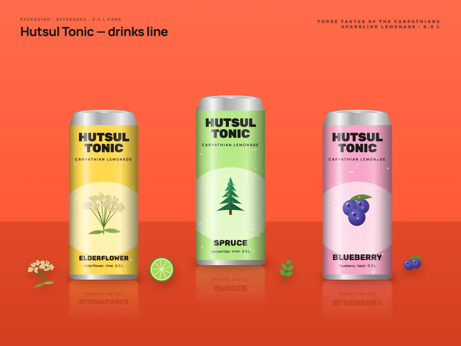 Hutsul Tonic — Drinks line, three flavours
