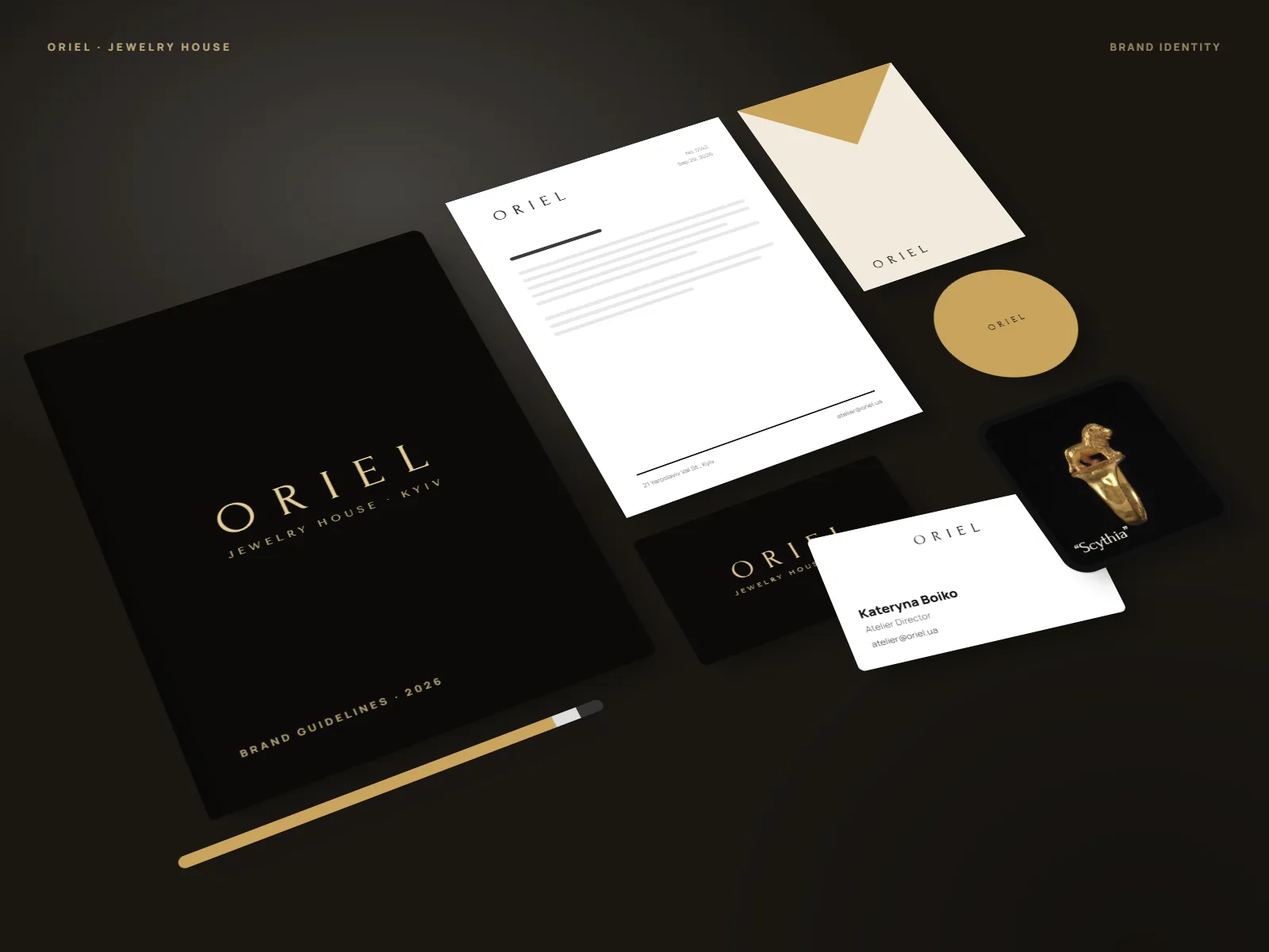 ORIEL — Identity and stationery